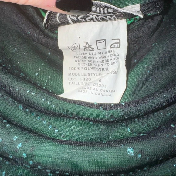 Women’s Jessica Y2K Green Black Sparkle Mesh Tube Top Party Formal Dress Size: 6 - Picture 8 of 15